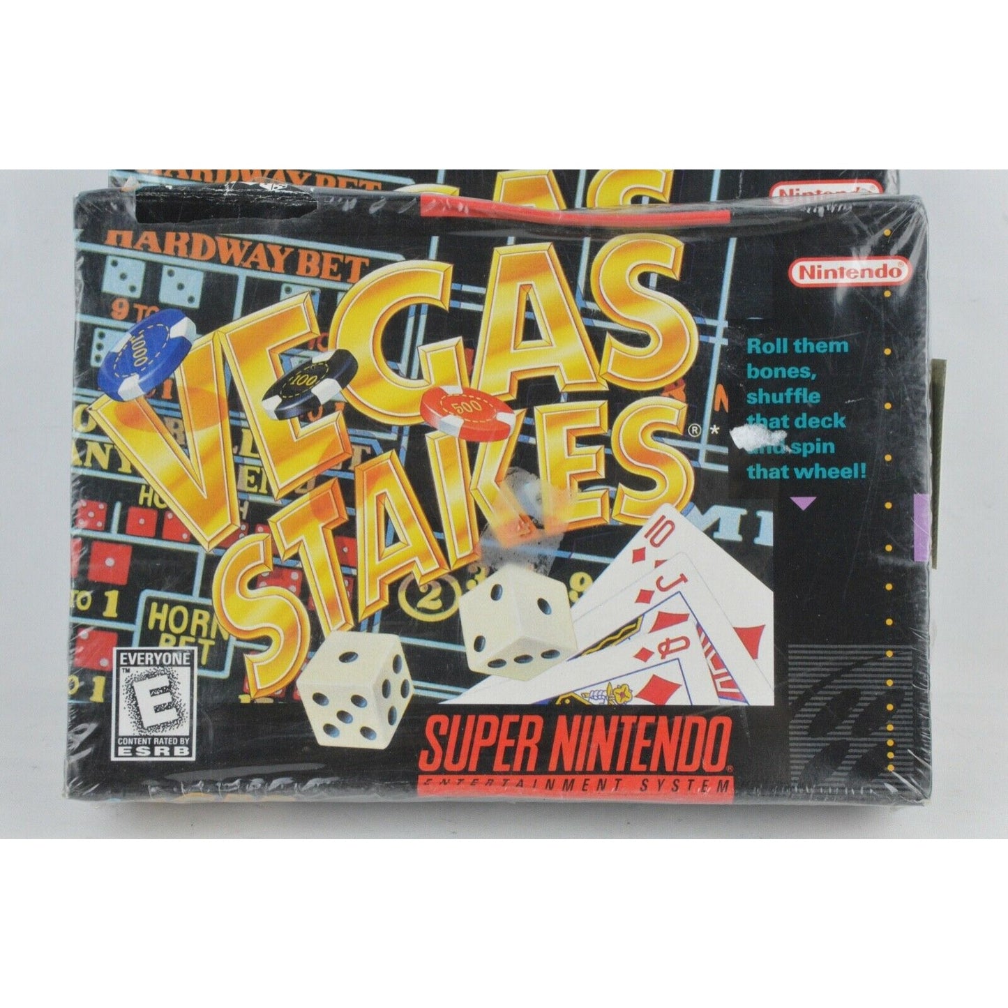 Vegas Stakes Super Nintendo System Video Game DAMAGED BOX