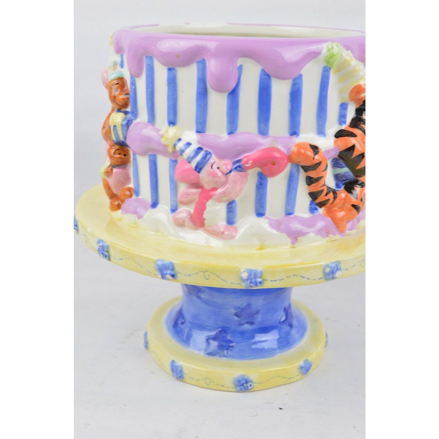 Kitchen Cake Stand Cookie Jar DISNEY Winnie the Pooh Friends Happy Birthday