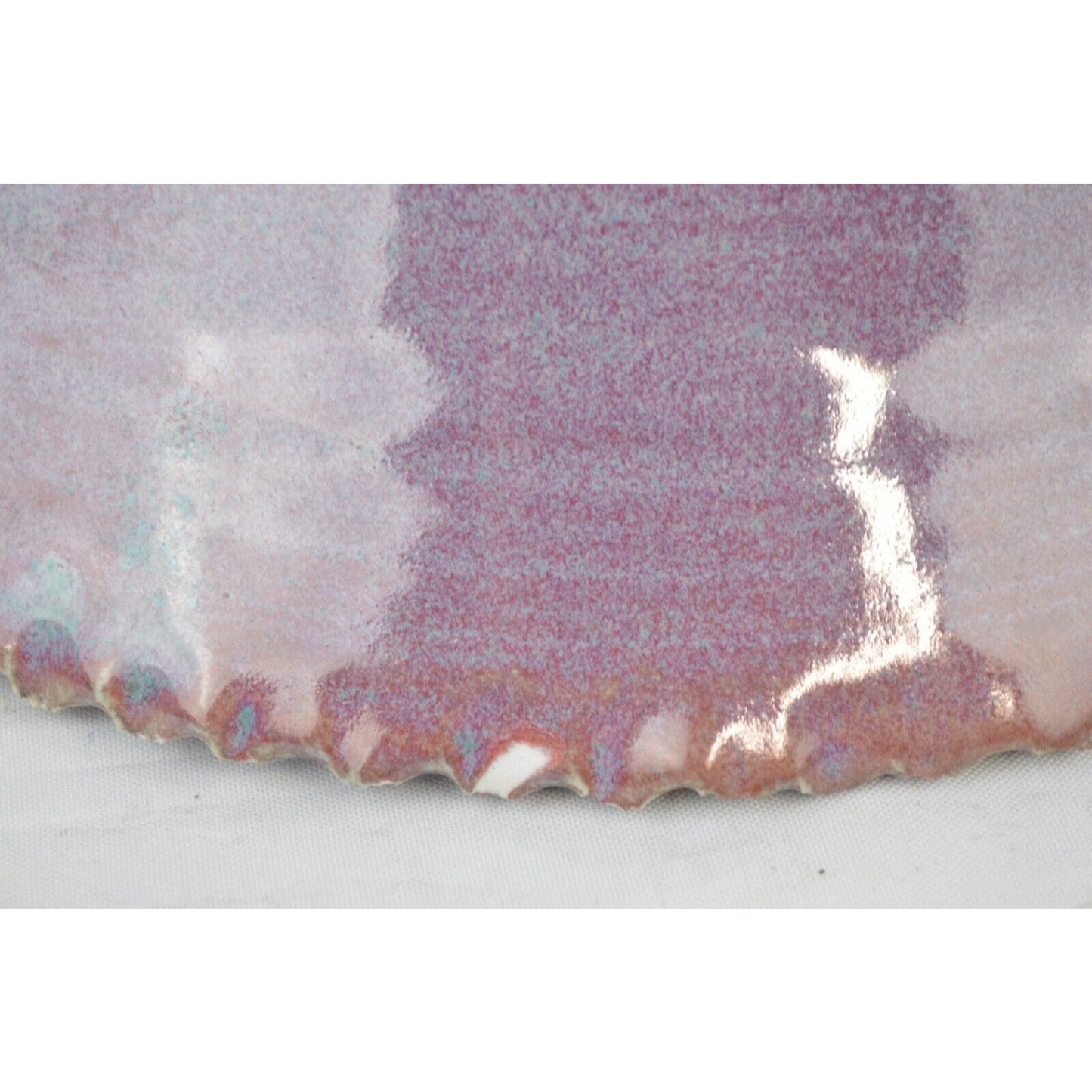 Art Pottery Plate Ruth Weiner Purple Scallop Edge Bowl