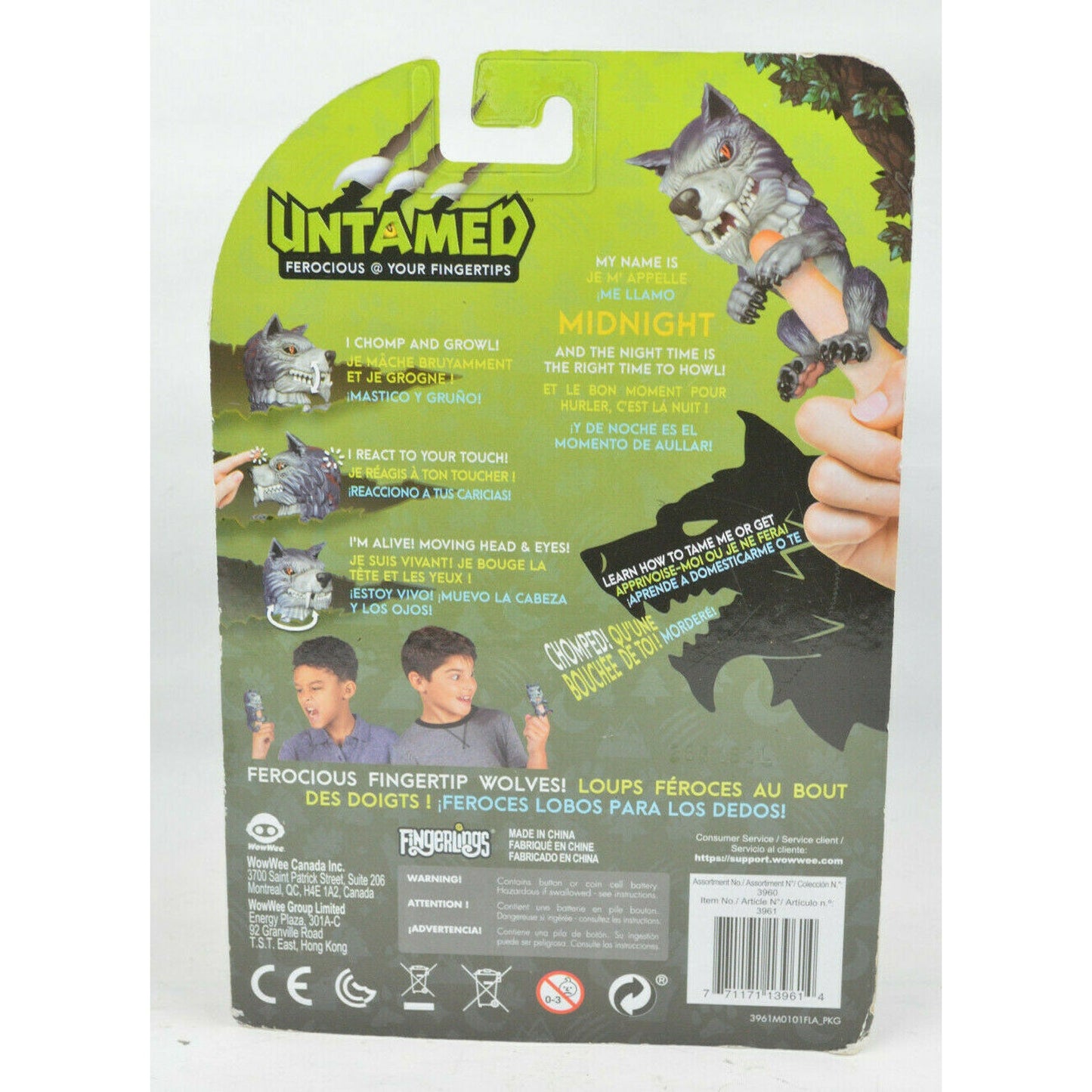 Fingerlings Untamed Ferocious Direwolf Midnight Interactive Toy Ages 5+