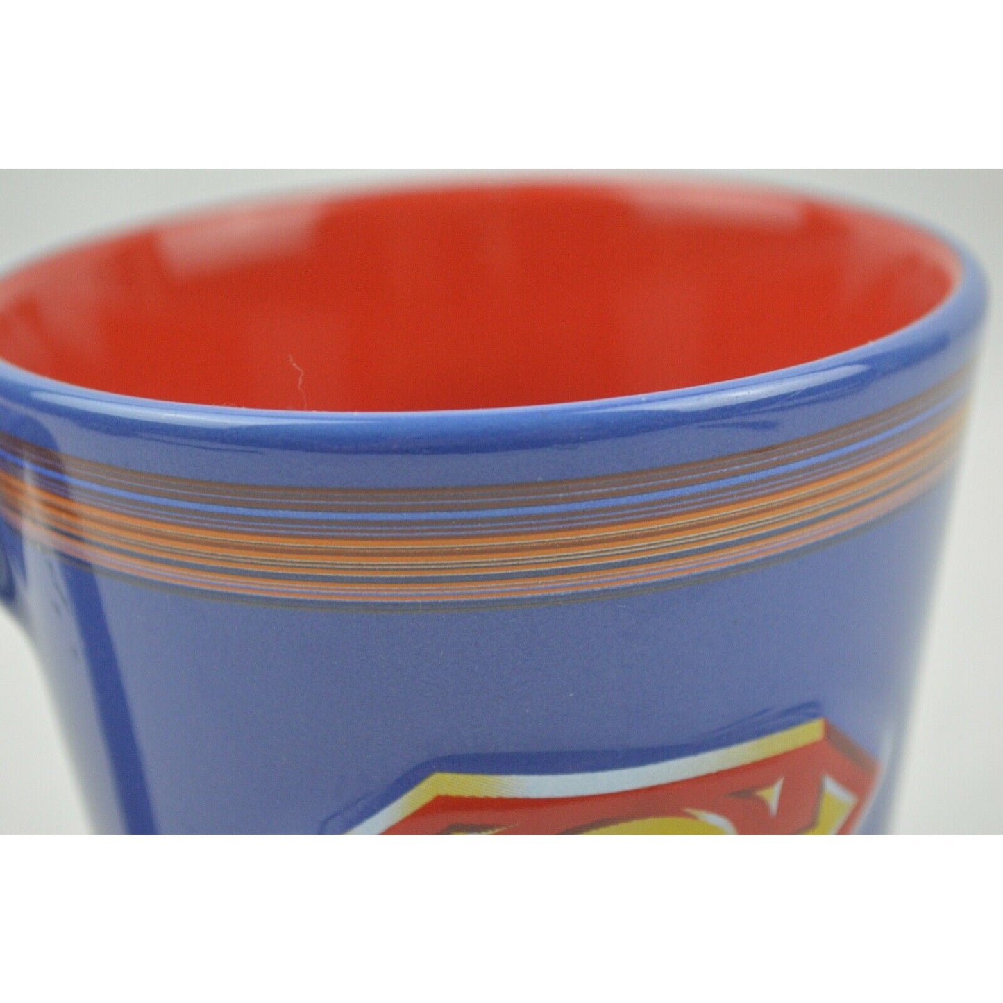 Ceramic Coffee Mug Six Flags Magic Mountain SUPERMAN 3D Logo Shield Thailand Red