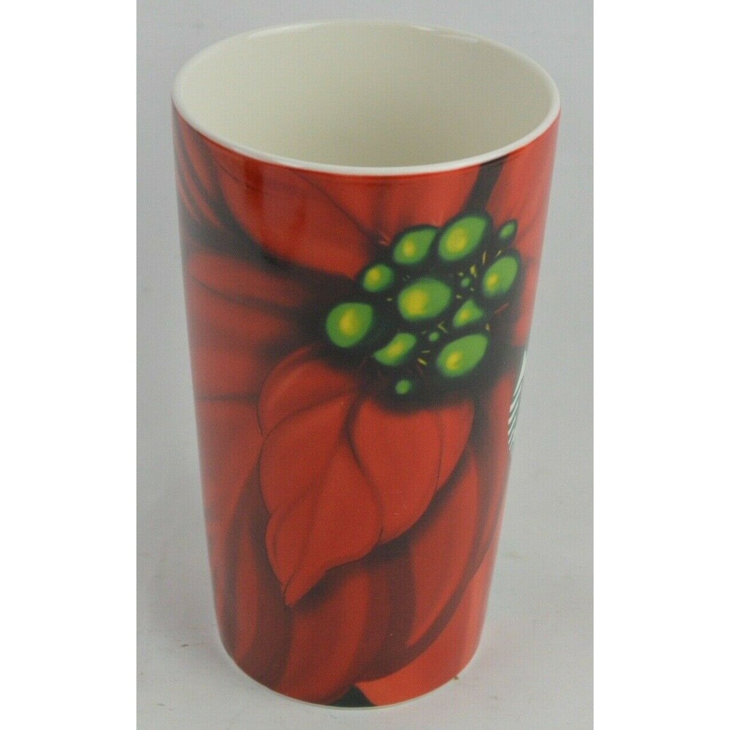 Ceramic Coffee Cup Mug Starbucks 2020 16oz Christmas Holiday Red Poinsettia