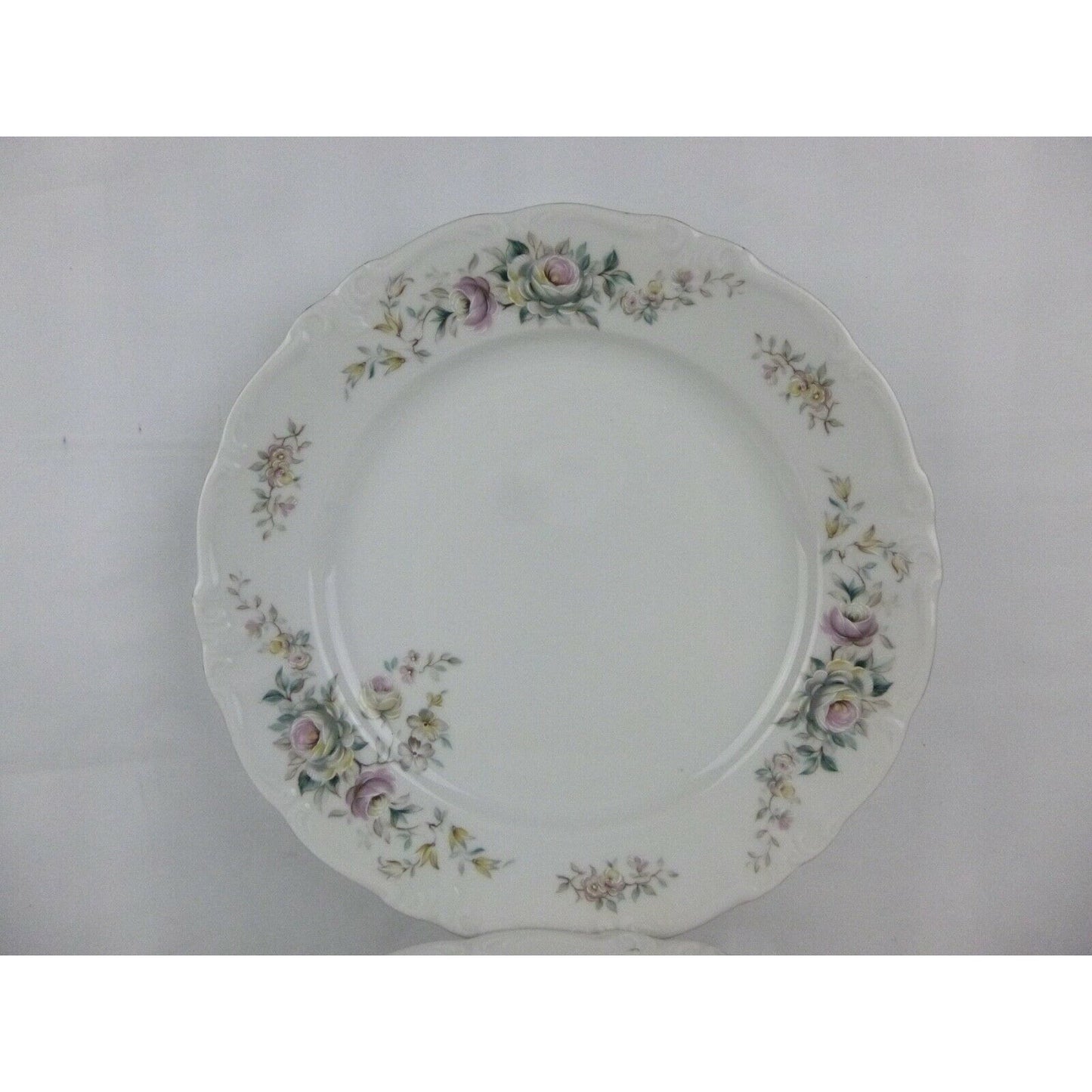 Set x8 Donner Plates Winterling Schwarzenbach Bavaria Germany Flower Gold 10''