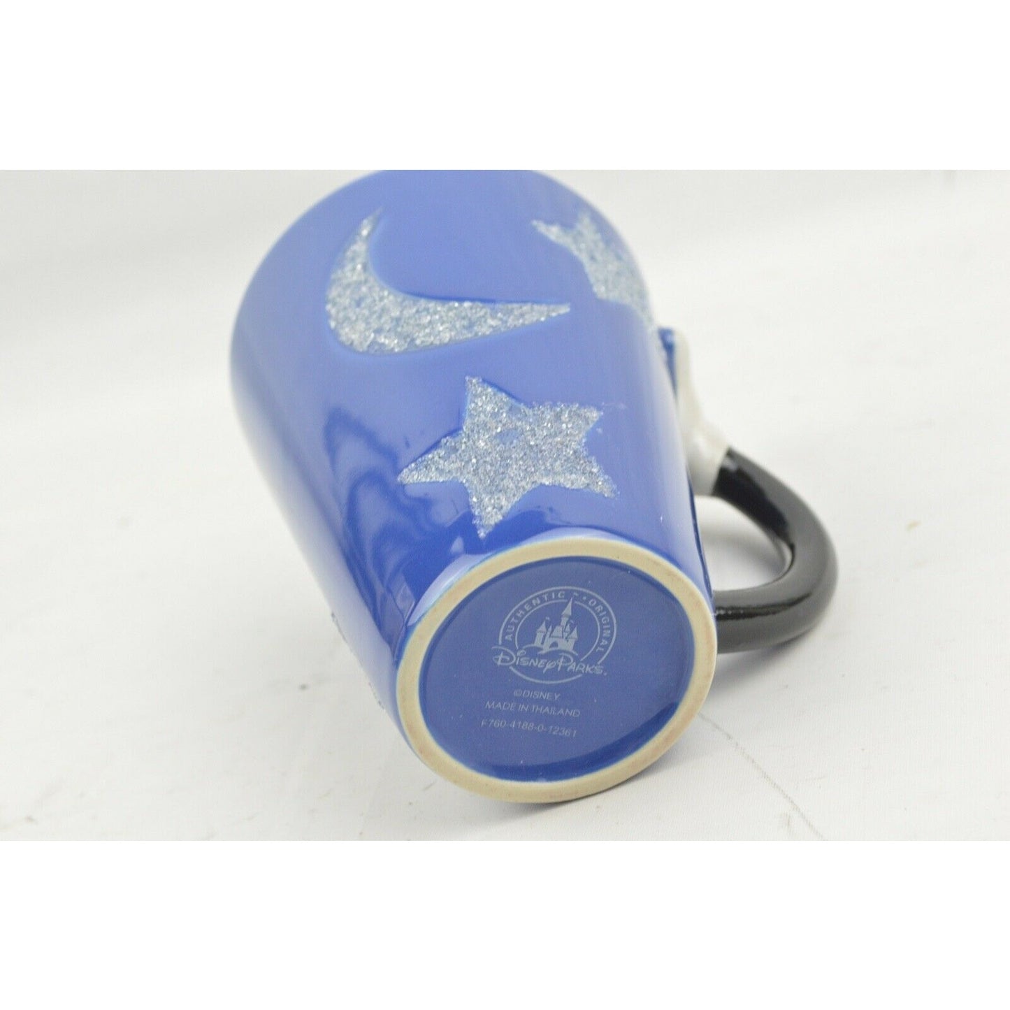 Mickey Mouse Disney Land Parks 2013 Hand Stars 3D Ceramic Coffee Mug Cup Blue