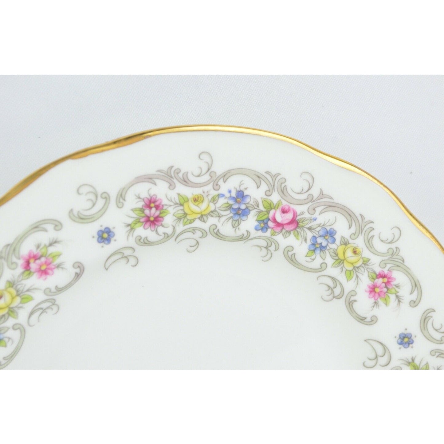 Lot 6x Duchess Albany Bone China Ceramic Side Plate England Floral Gold Trim 352