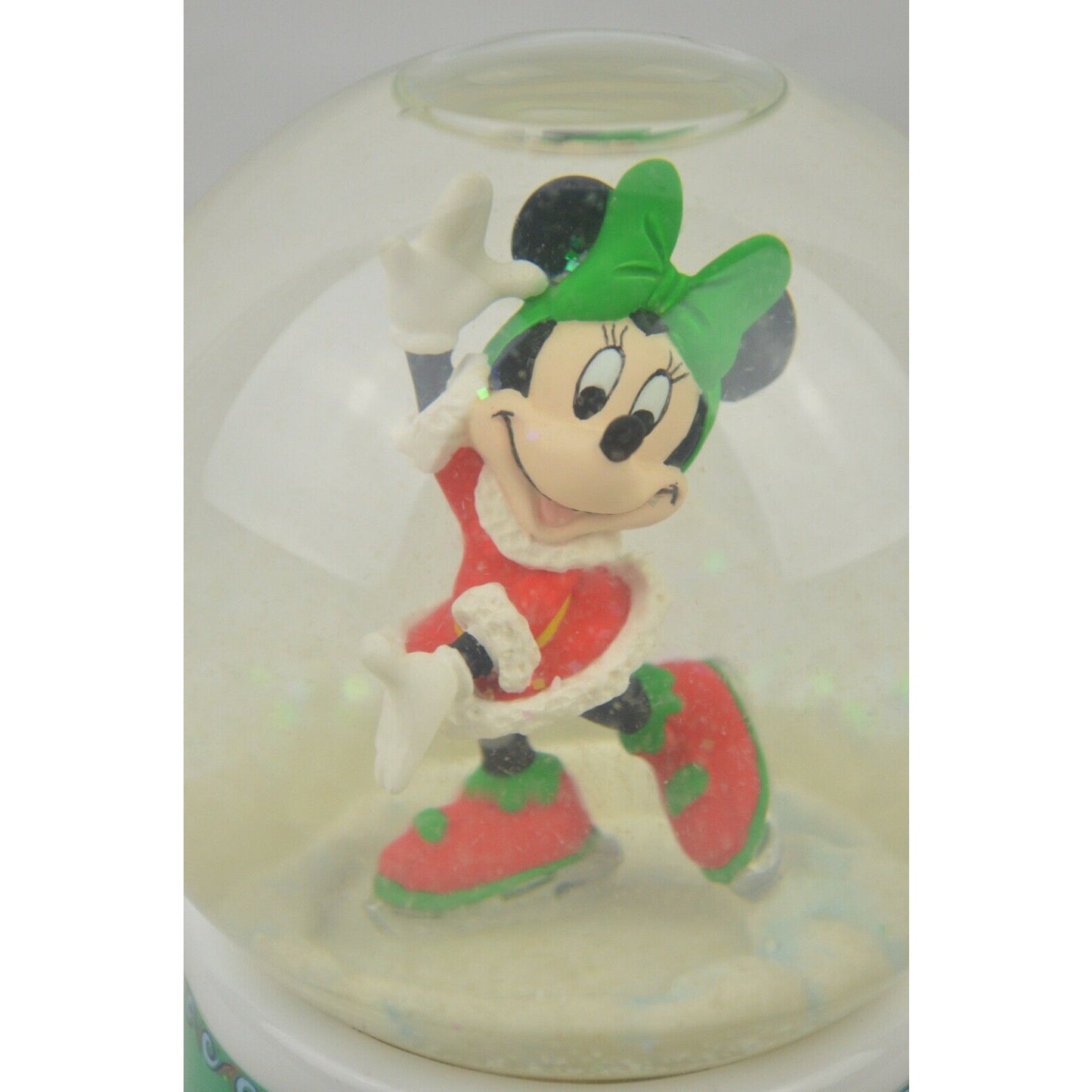 Enesco Snow Globe Music Box Disney Minnie Mouse Christmas Plays ''Let It Snow''