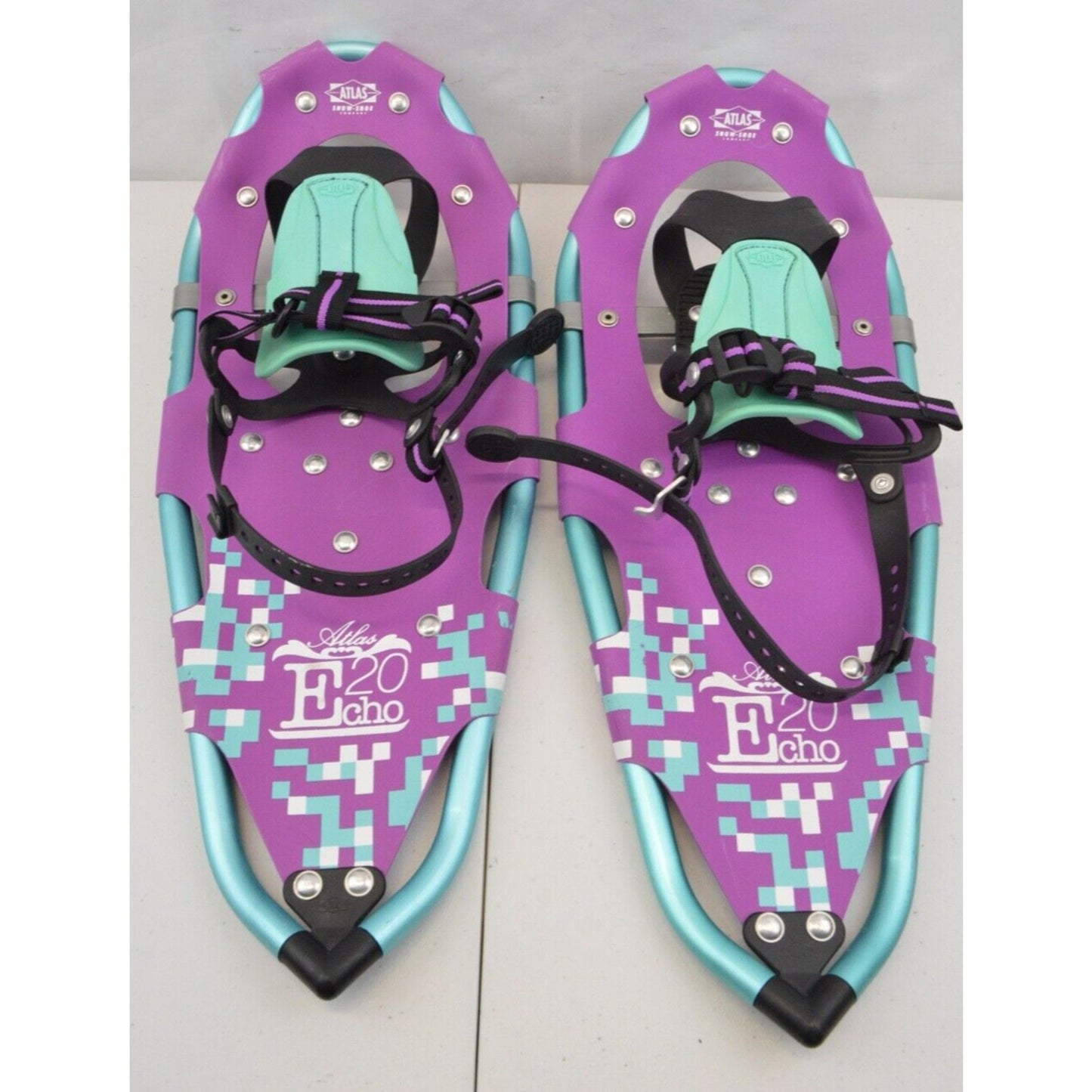 Atlas Echo 20 Aluminum Frame Purple Snowshoes Blue Girls Youth Ages 8-12 Trail