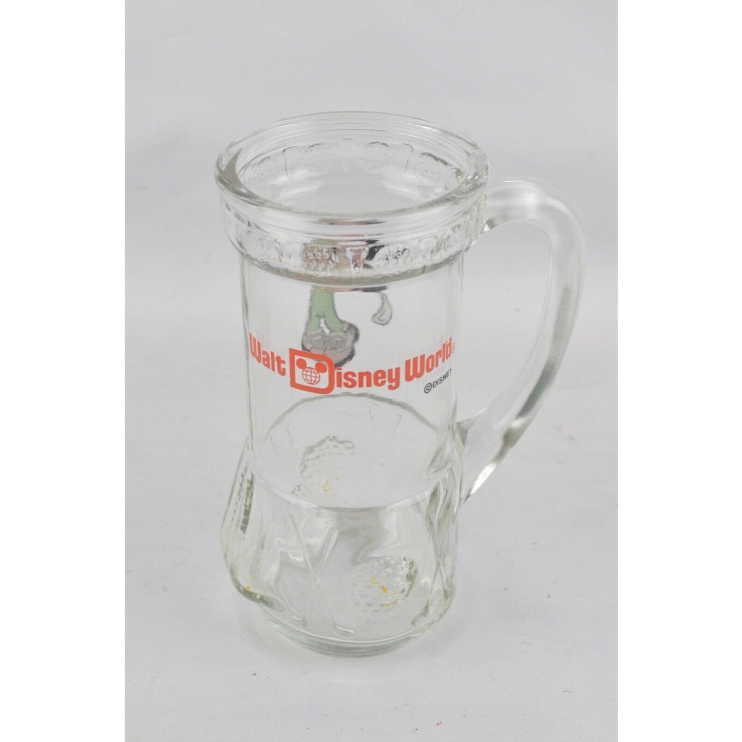 Clear Glass Mug Walt Disney World Golf Tumbler Mickey Mouse Golfer Bag Ball