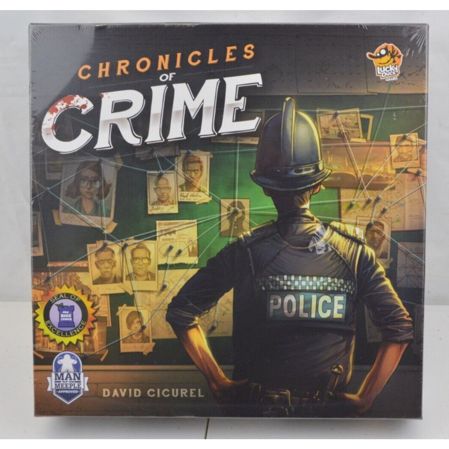 Chronicles of Crime Board Game Lucky Duck Games Mysteri Murder Ages 12+ 1-4 Ply