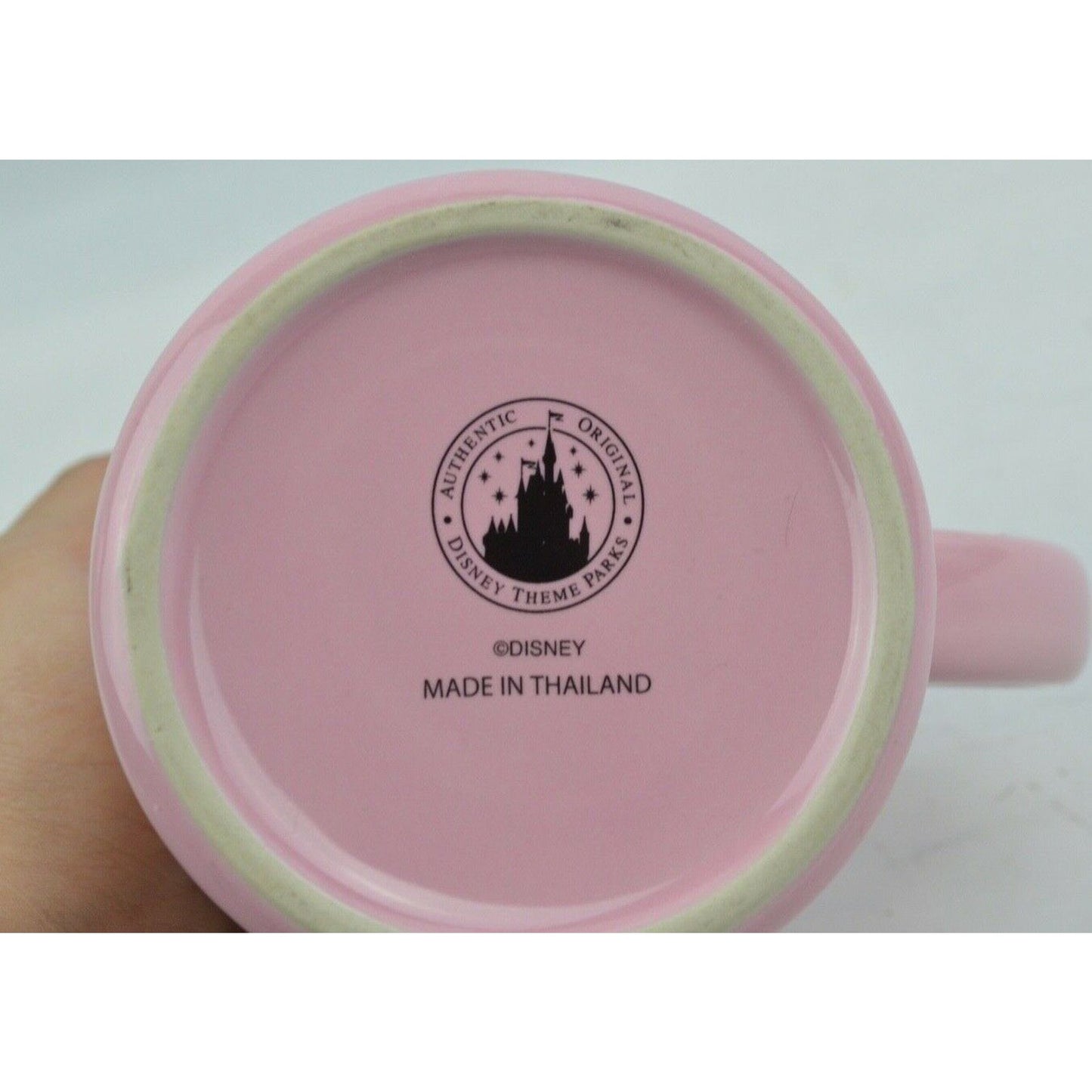 Ceramic Coffee Mug Cup Walt Disney World Minnie Mouse Pink "We All Love Minnie"