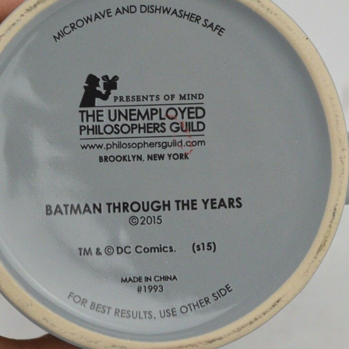 Batman Ceramic Coffee Mug through the Years Unemployed Philosophers Guild 2015