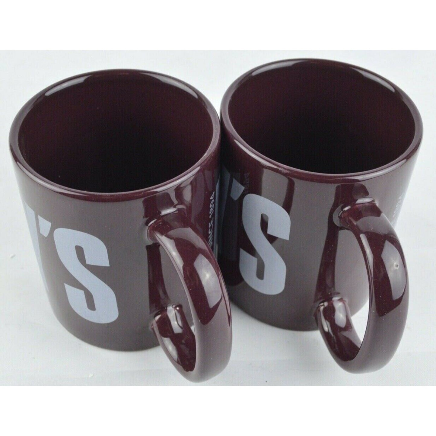 Set Of x2 Ceramic Coffee Tea Mug Cup Hershey's Chocolate By Galerie Brown