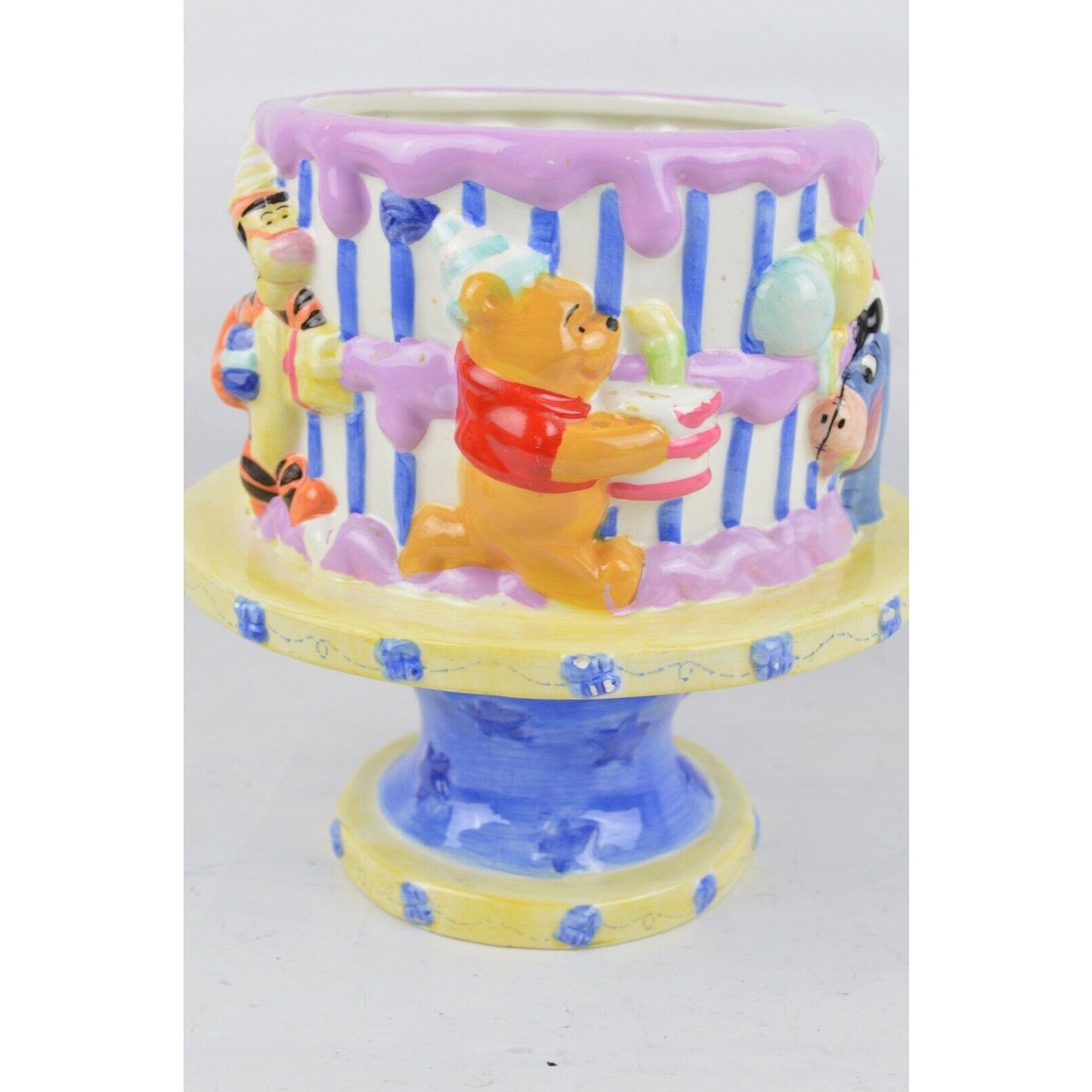 Kitchen Cake Stand Cookie Jar DISNEY Winnie the Pooh Friends Happy Birthday