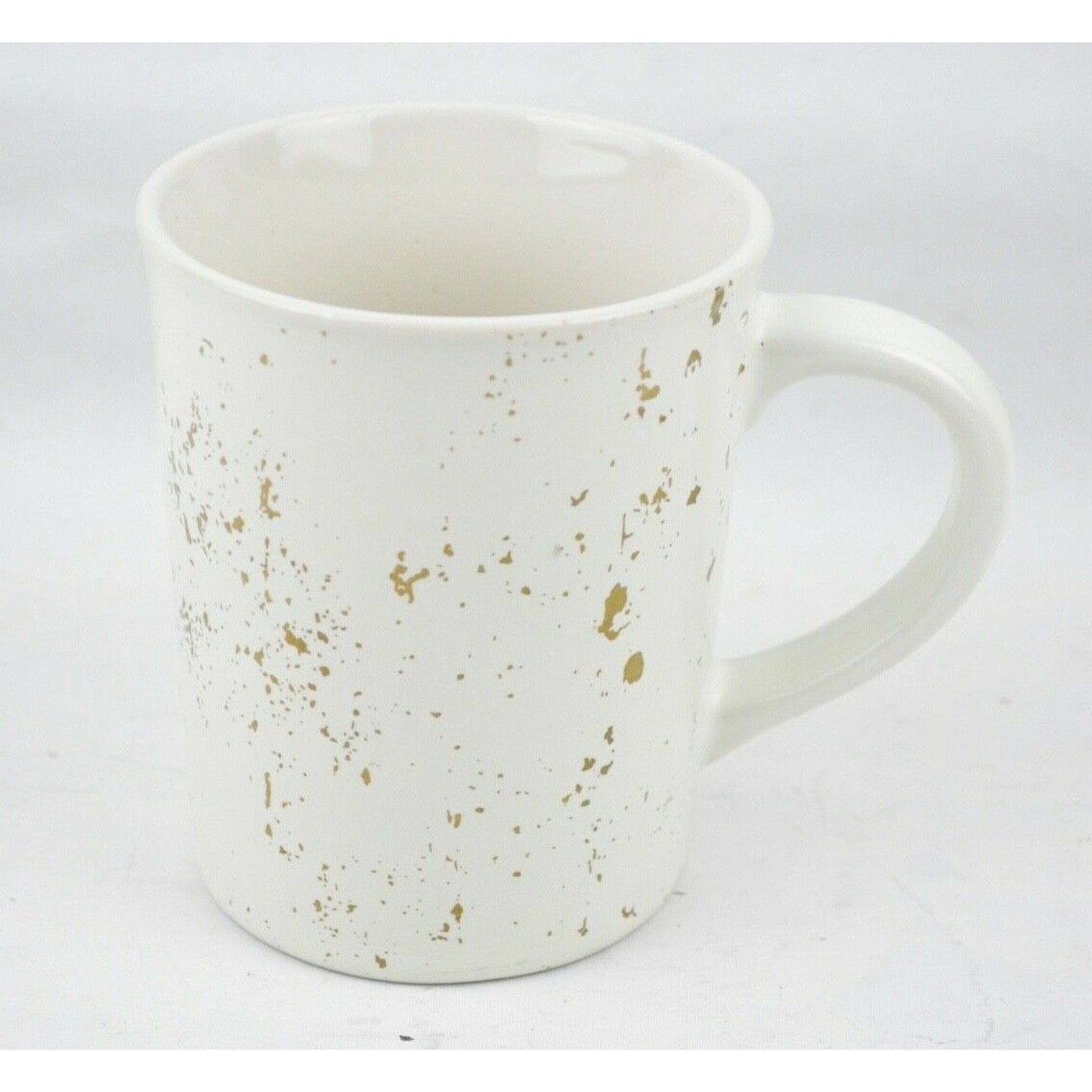 Hearth & Hand MAGNOLIA Coffee Mug Cup Stoneware Gold White Speckled White