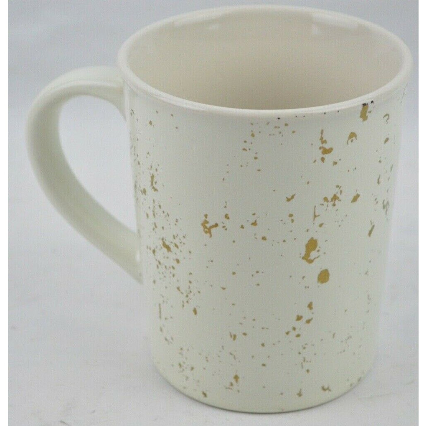 Hearth & Hand MAGNOLIA Coffee Mug Cup Stoneware Gold White Speckled White