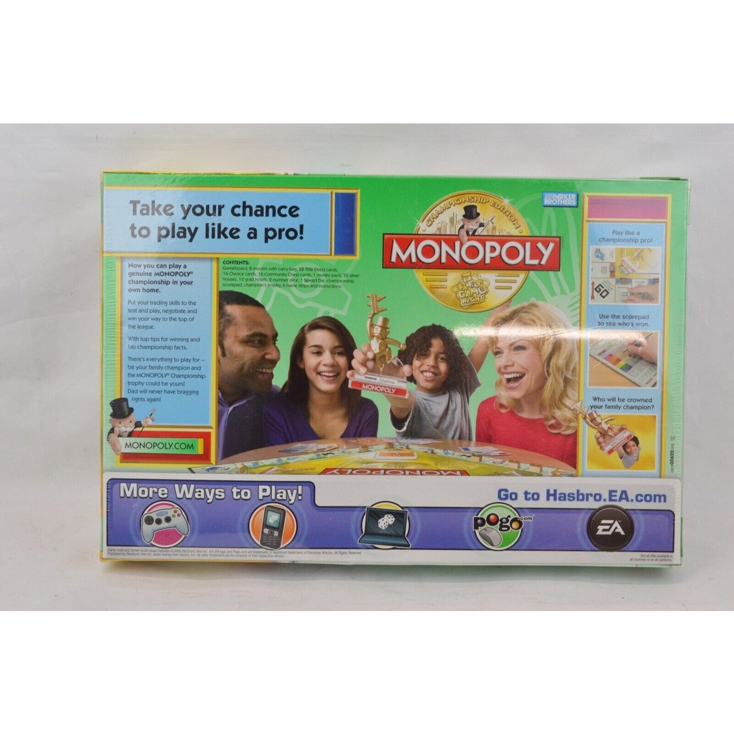 Monopoly Championship Special Edition Family Board Game With Trophy 2009 Hasbro