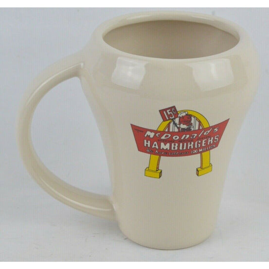 McDonalds Ceramic Coffee Mug Speedee Service System 15c Hamburgers 2009 Beige