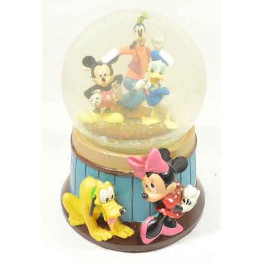 Musical Snow Globe Disney Friends Mickey Zip-A-Dee-Doo-Dah Minnie Goofy Pluto