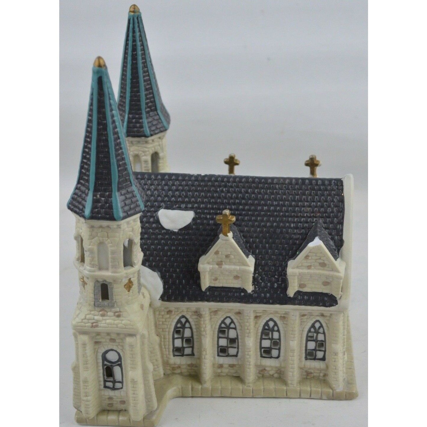 Porcelain Church Village Building Light-Up 1995 Dickens Keepsake Collectables