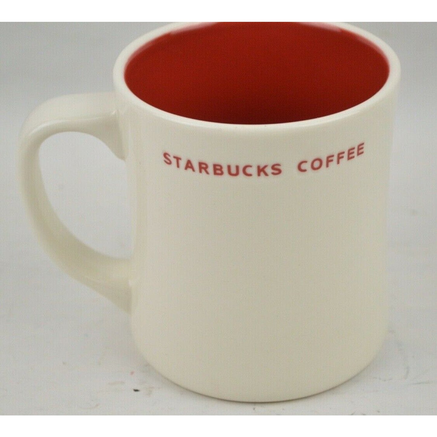 Coffee Mug Starbucks 2008 Ceramic Christmas With Embossed Red Dove Bird 12 Oz