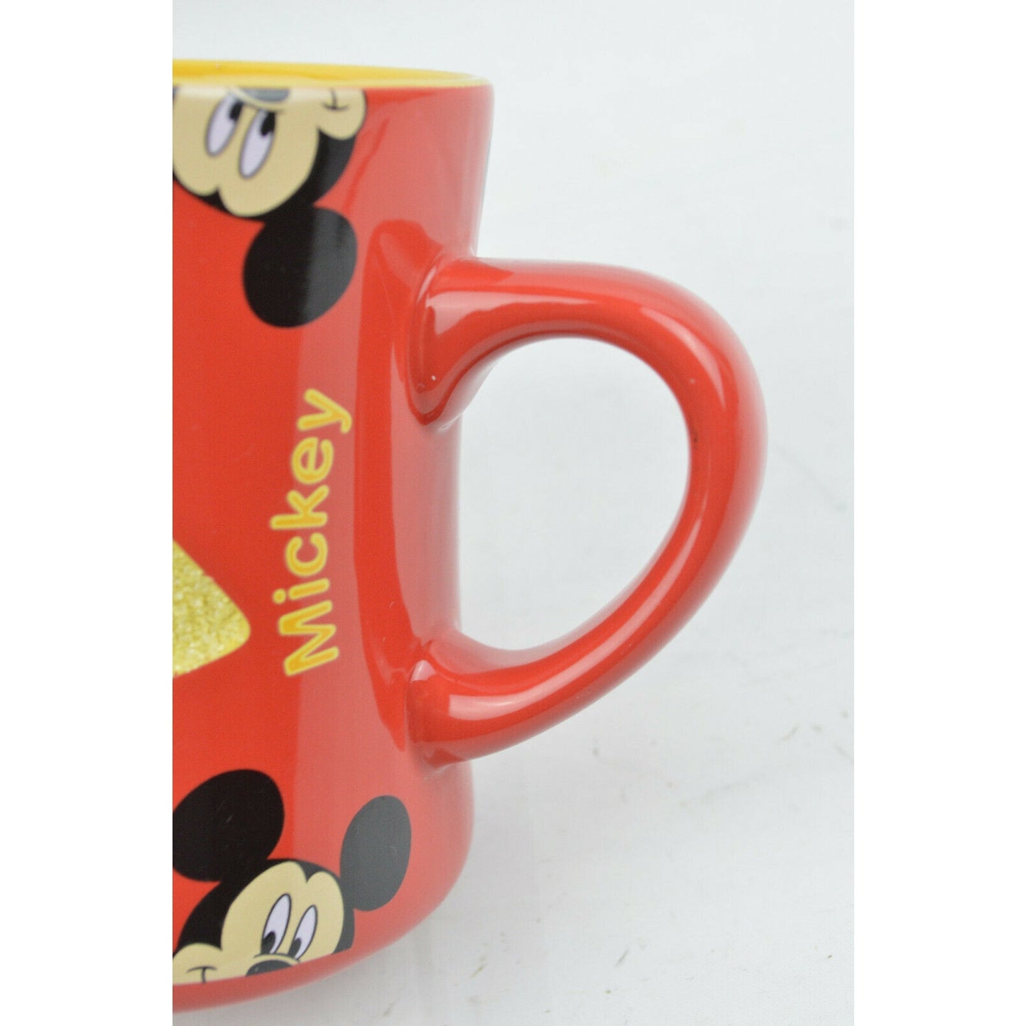 Ceramic Coffee Tea Cup Mug Walt Disney World MICKEY MOUSE Red Yellow Star