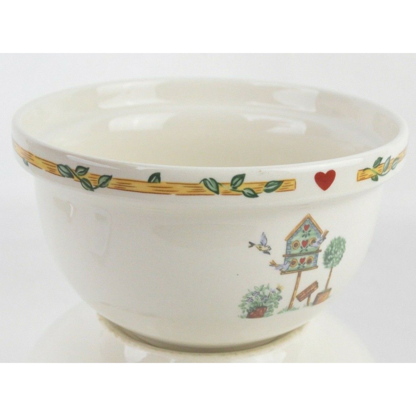 Set x3 Vintage Thomson Pottery Birdhouse Ceramic Soup Cereal Bowl Plate White