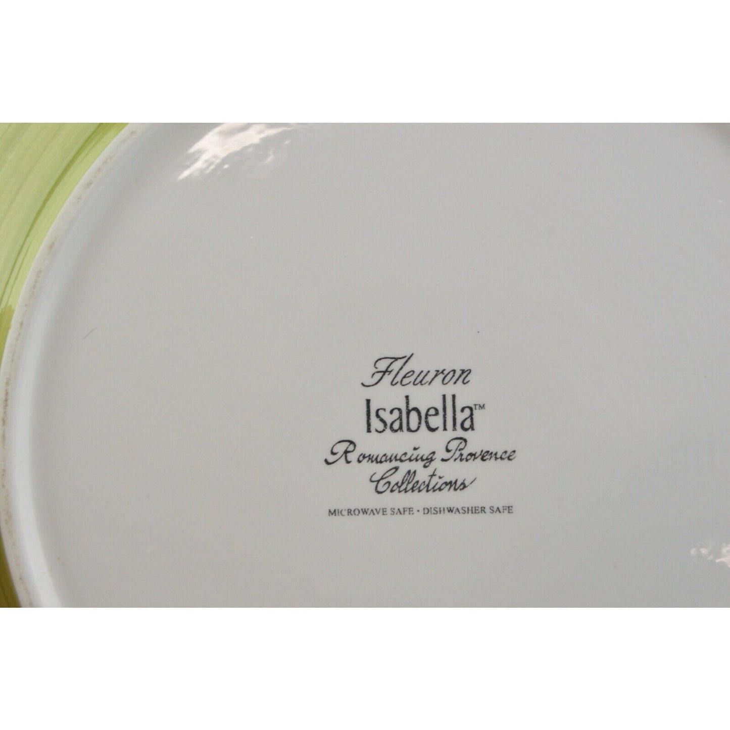 Set Of 5x Salad Plates Fleuron Romancing Provence Collections Ceramic Green Red