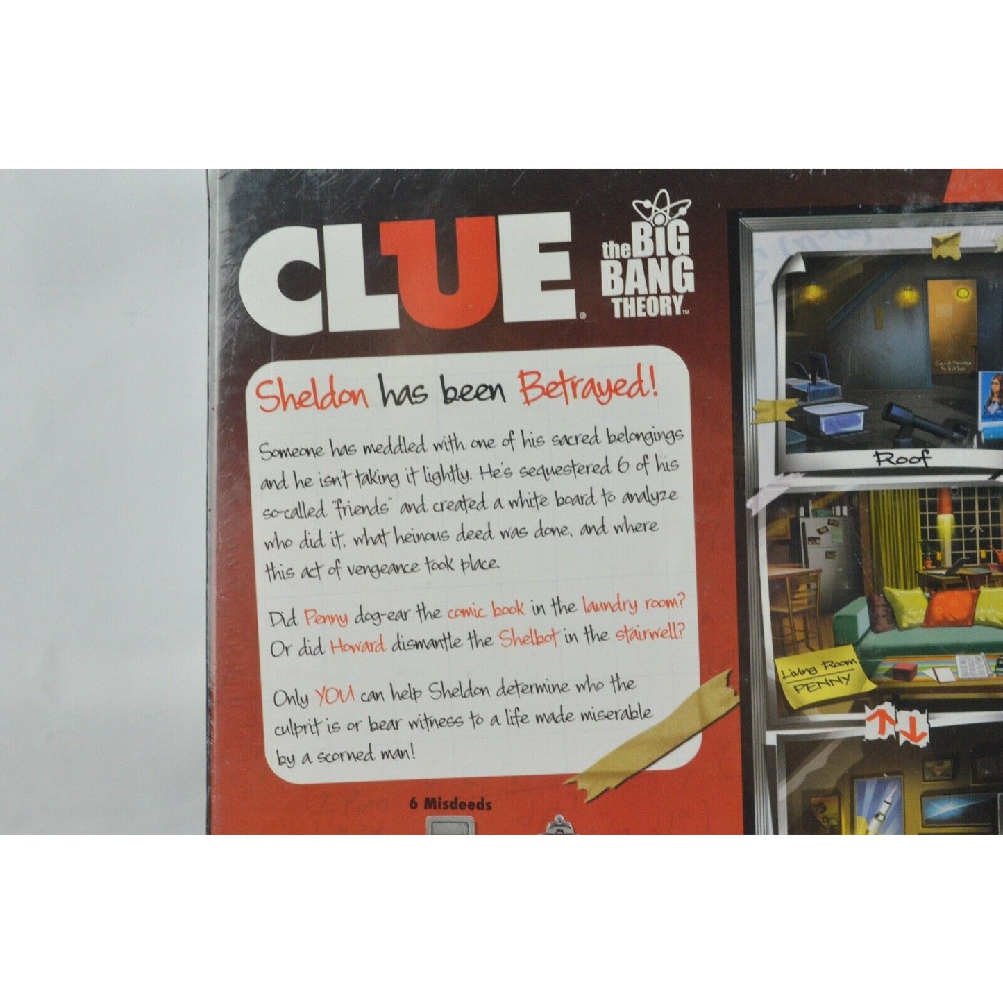 The Big Bang Theory Mystery Board Game CLUE Classic Edition USAopoly 2013 Age-8+