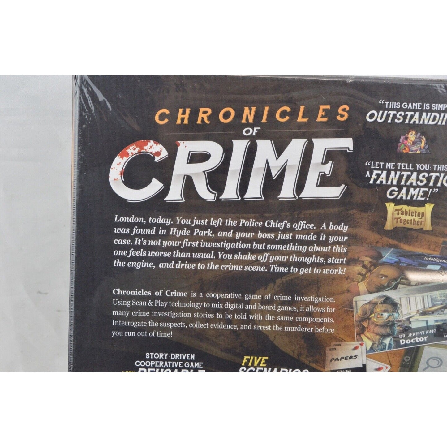 Chronicles of Crime Board Game Lucky Duck Games Mysteri Murder Ages 12+ 1-4 Ply