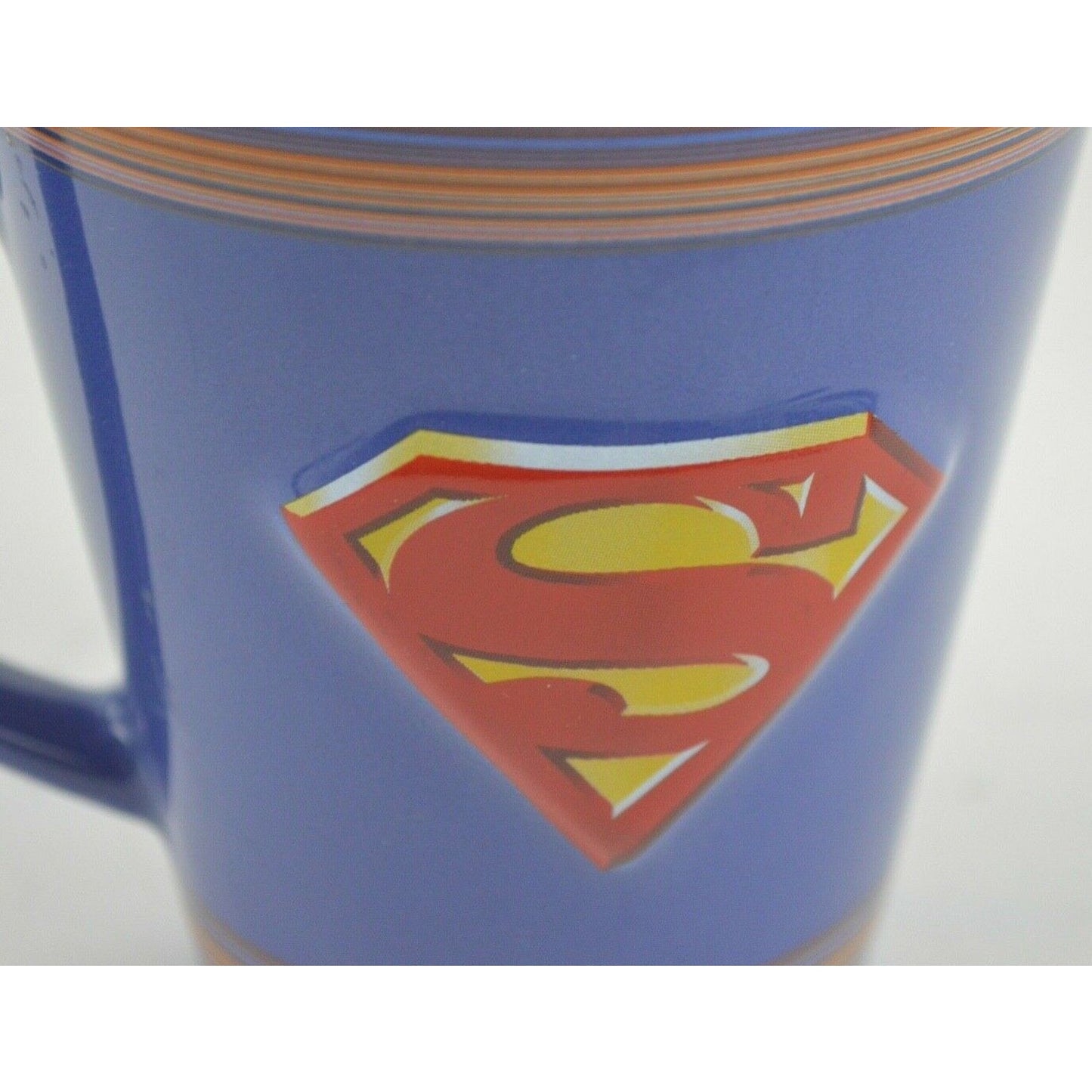 Ceramic Coffee Mug Six Flags Magic Mountain SUPERMAN 3D Logo Shield Thailand Red