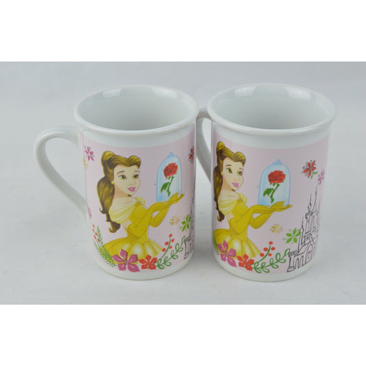 Lot x2 Ceramic Coffee Mug Cup Disney Princess Belle Ariel 2017 Frankford Candy