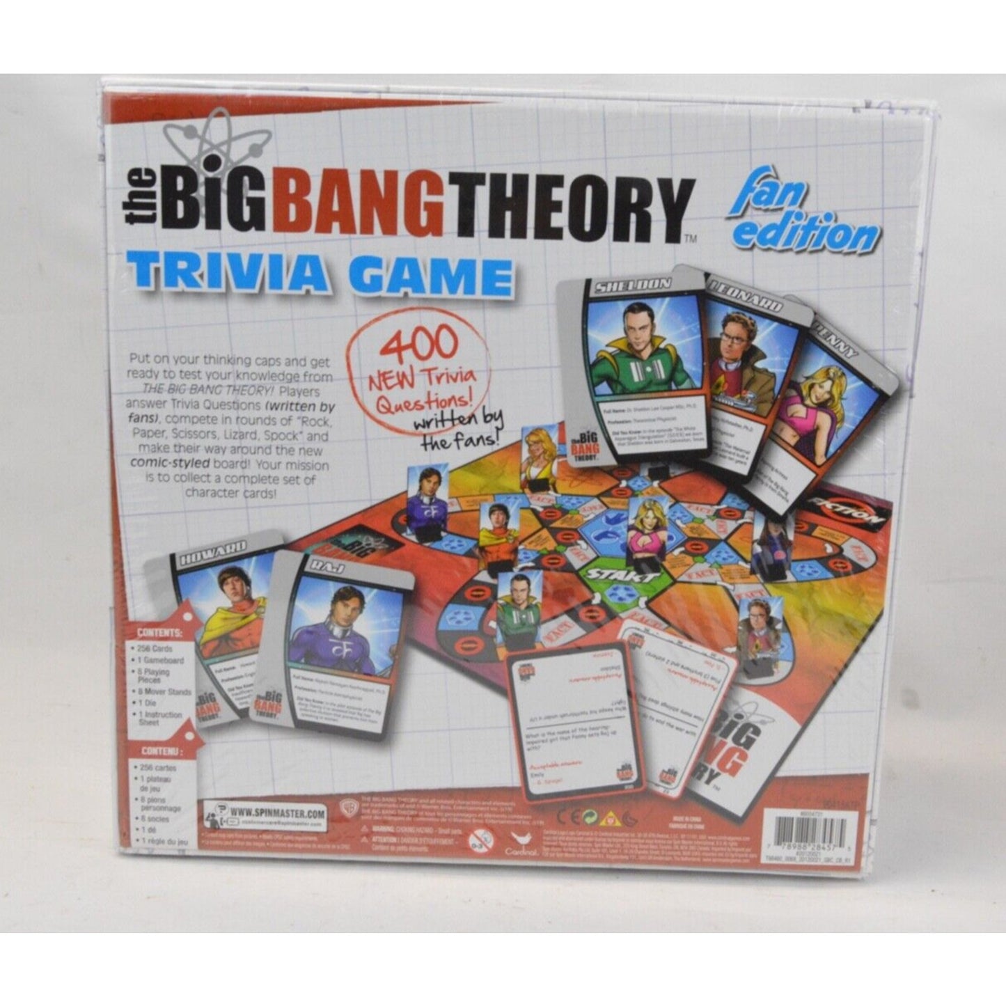 The Big Bang Theory Trivia Questions Board Card Game Fan Edition By Spin Master