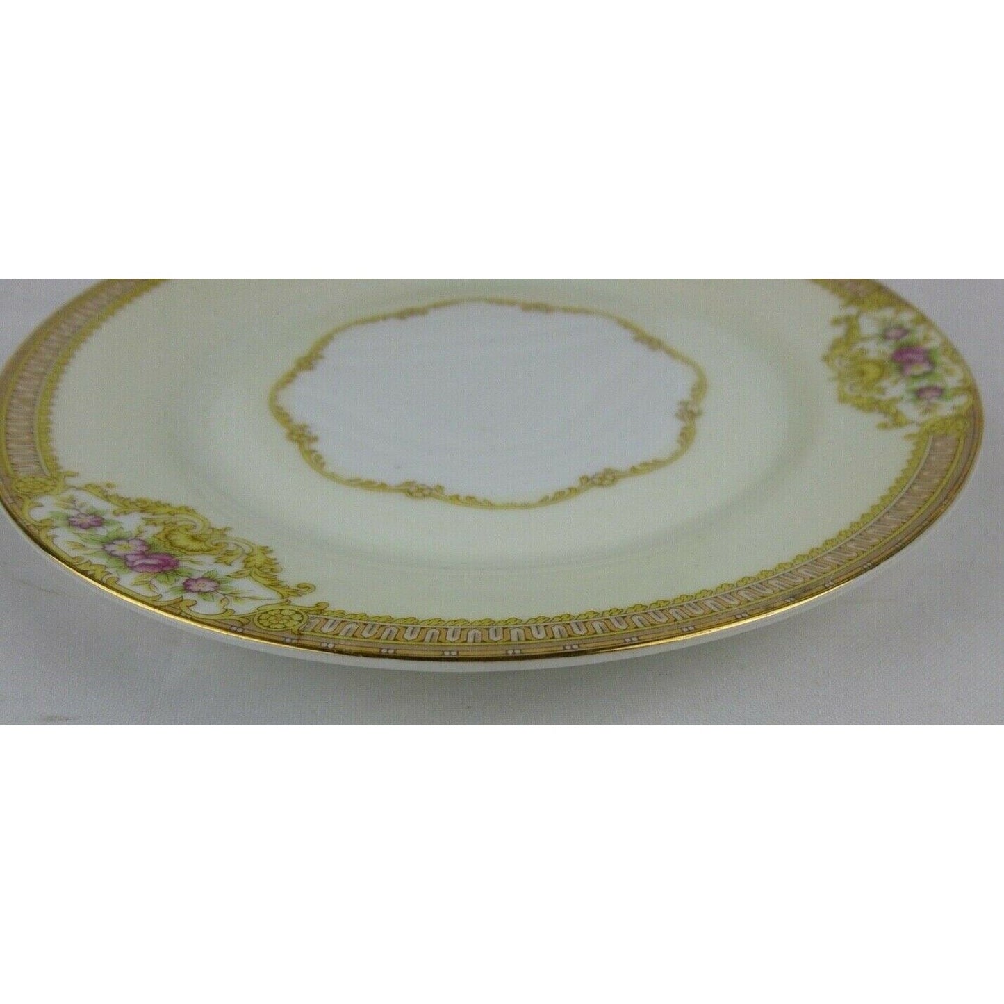 Set x12 Vintage Kongo China STS Ceramic Side Plate Hand Painted Gold Trim Floral