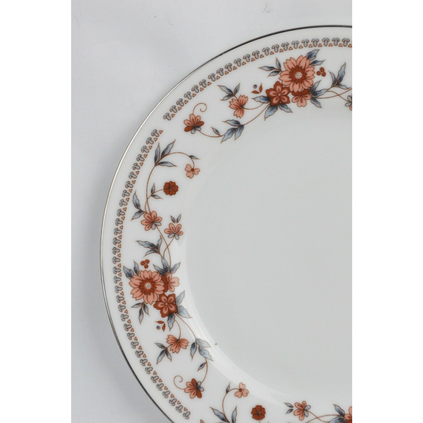 Set 7x Salad Plates Sheffield Anniversary Porcelain Fine China Japan Floral Red