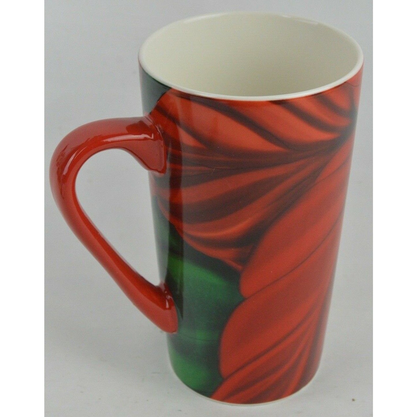 Ceramic Coffee Cup Mug Starbucks 2020 16oz Christmas Holiday Red Poinsettia