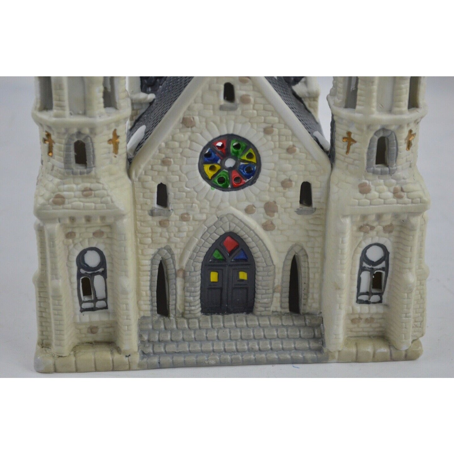 Porcelain Church Village Building Light-Up 1995 Dickens Keepsake Collectables