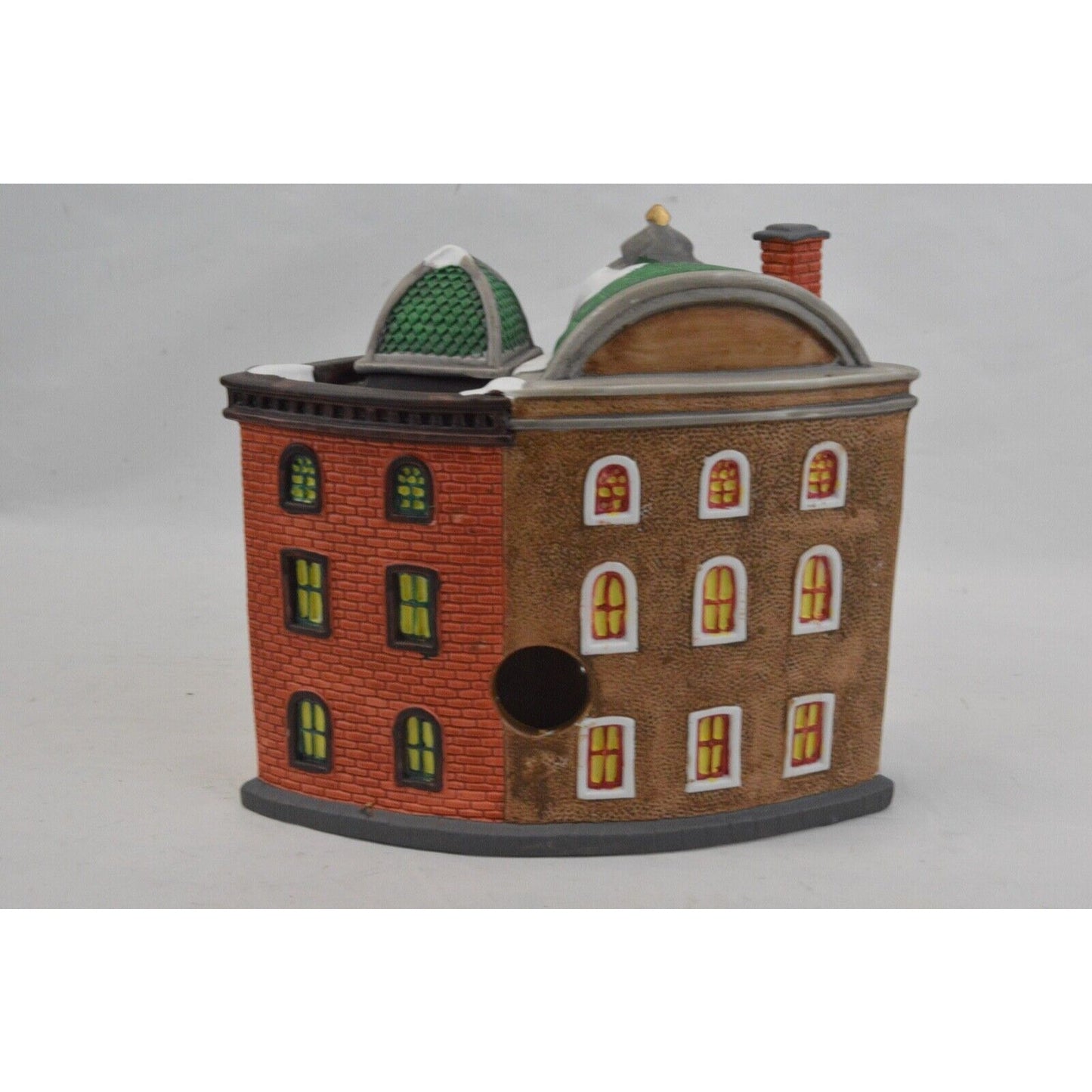 Village Building Figure Metropolitan Bank Lighted Christmas Holiday By Trim Home