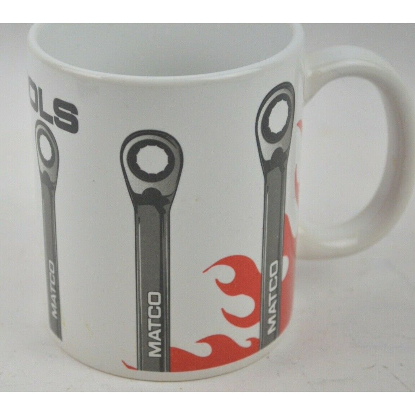 Matco Wrench Tools Ceramic Coffee Mug Cup White Red