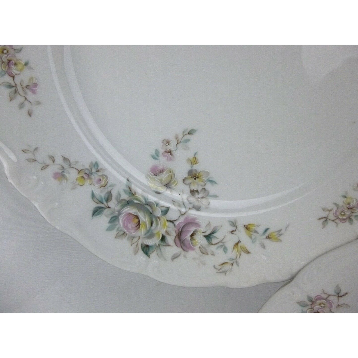 Set x8 Donner Plates Winterling Schwarzenbach Bavaria Germany Flower Gold 10''