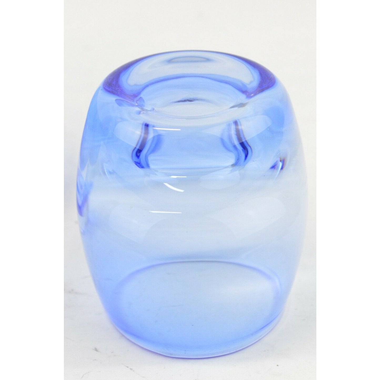 Set Of 3 Crate and Barrel Diva Votive Cobalt Blue Art Glass Candle Holder