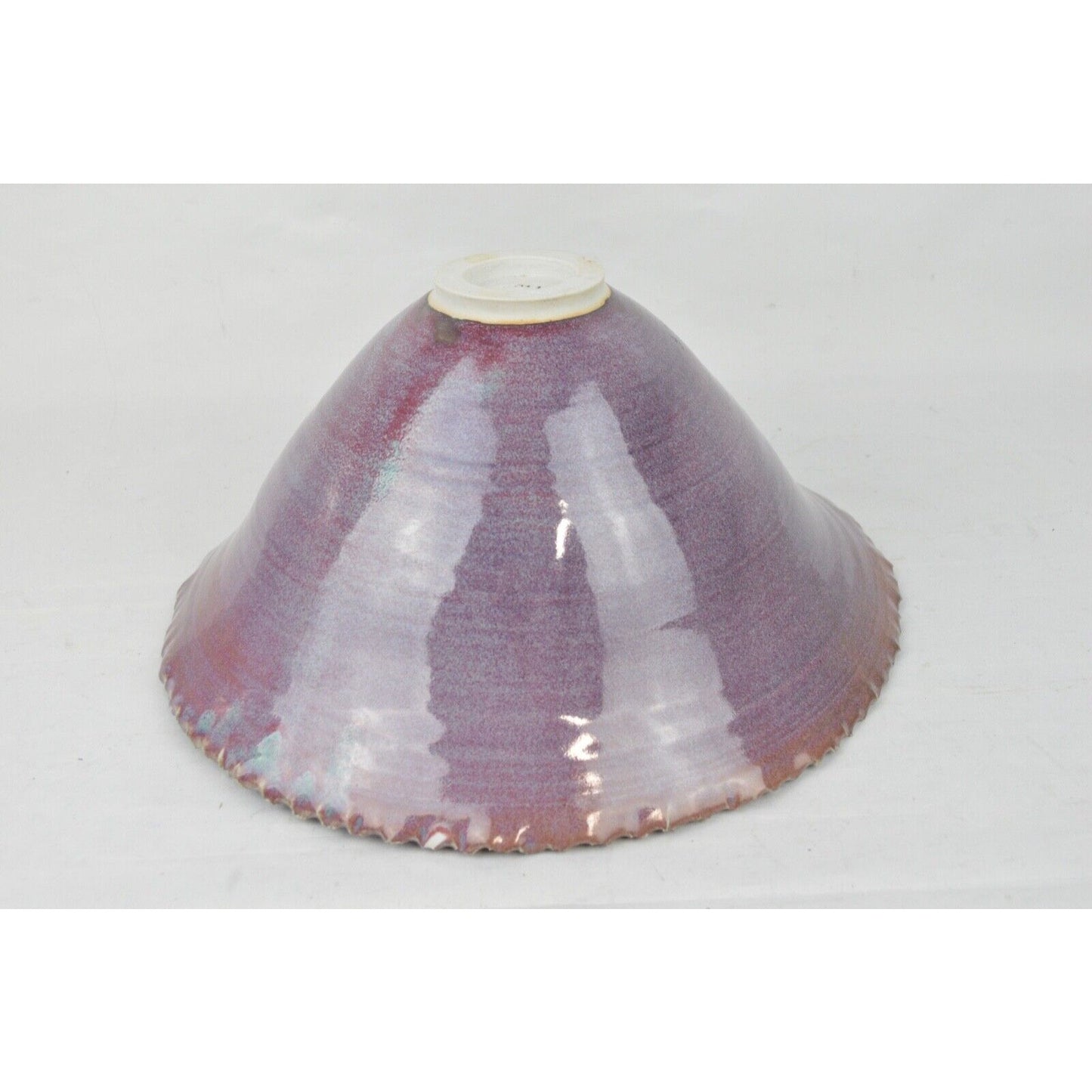 Art Pottery Plate Ruth Weiner Purple Scallop Edge Bowl