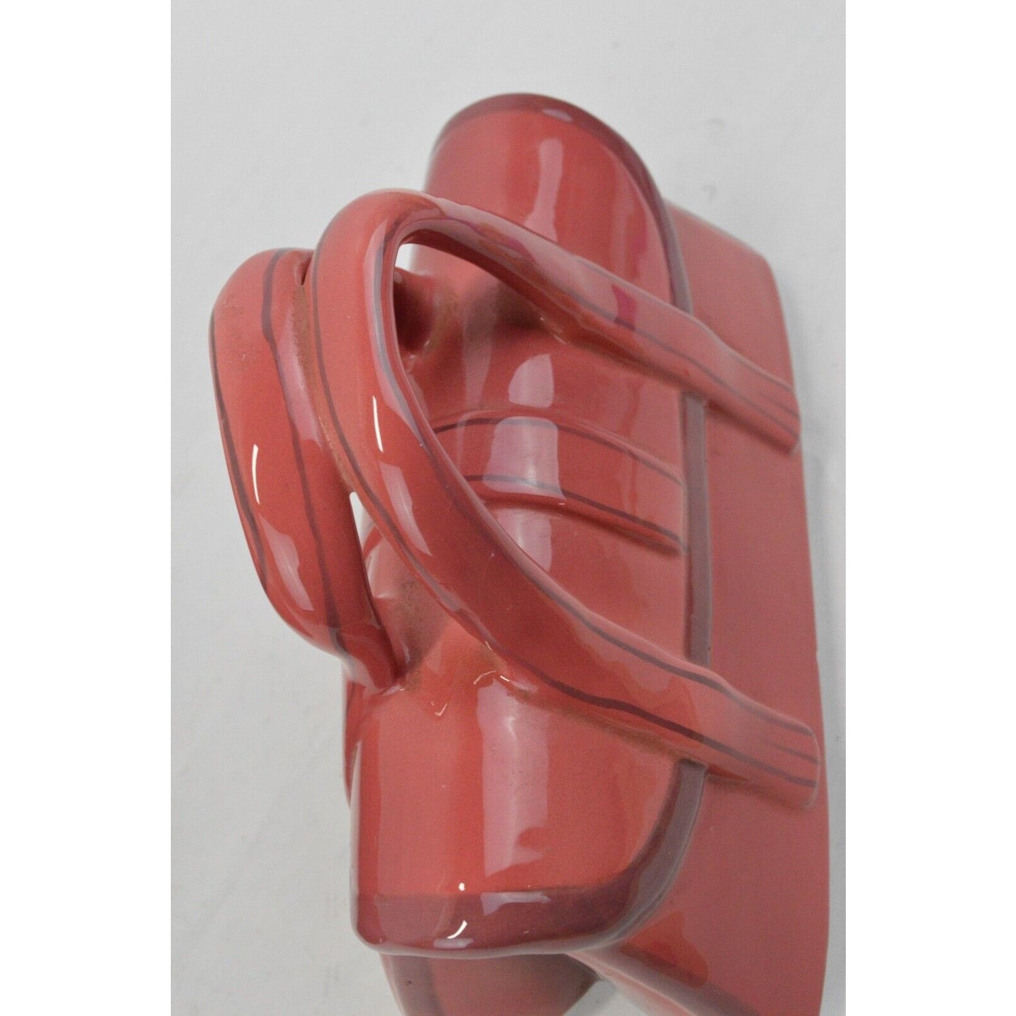 Ceramic Cookie Jar 3D Hand Bag Purse Shape International Bazaar Canister Red