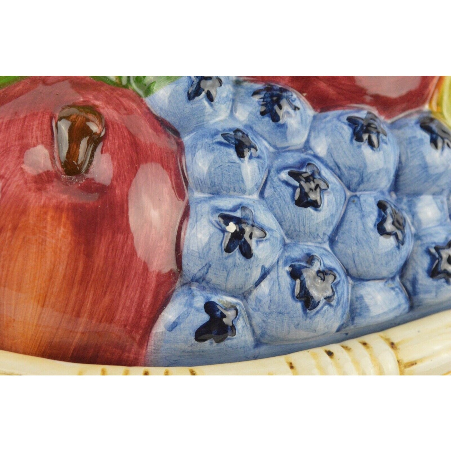 Fruit Basket Ceramic Cookie Jar Canister Certified International Susan Winget