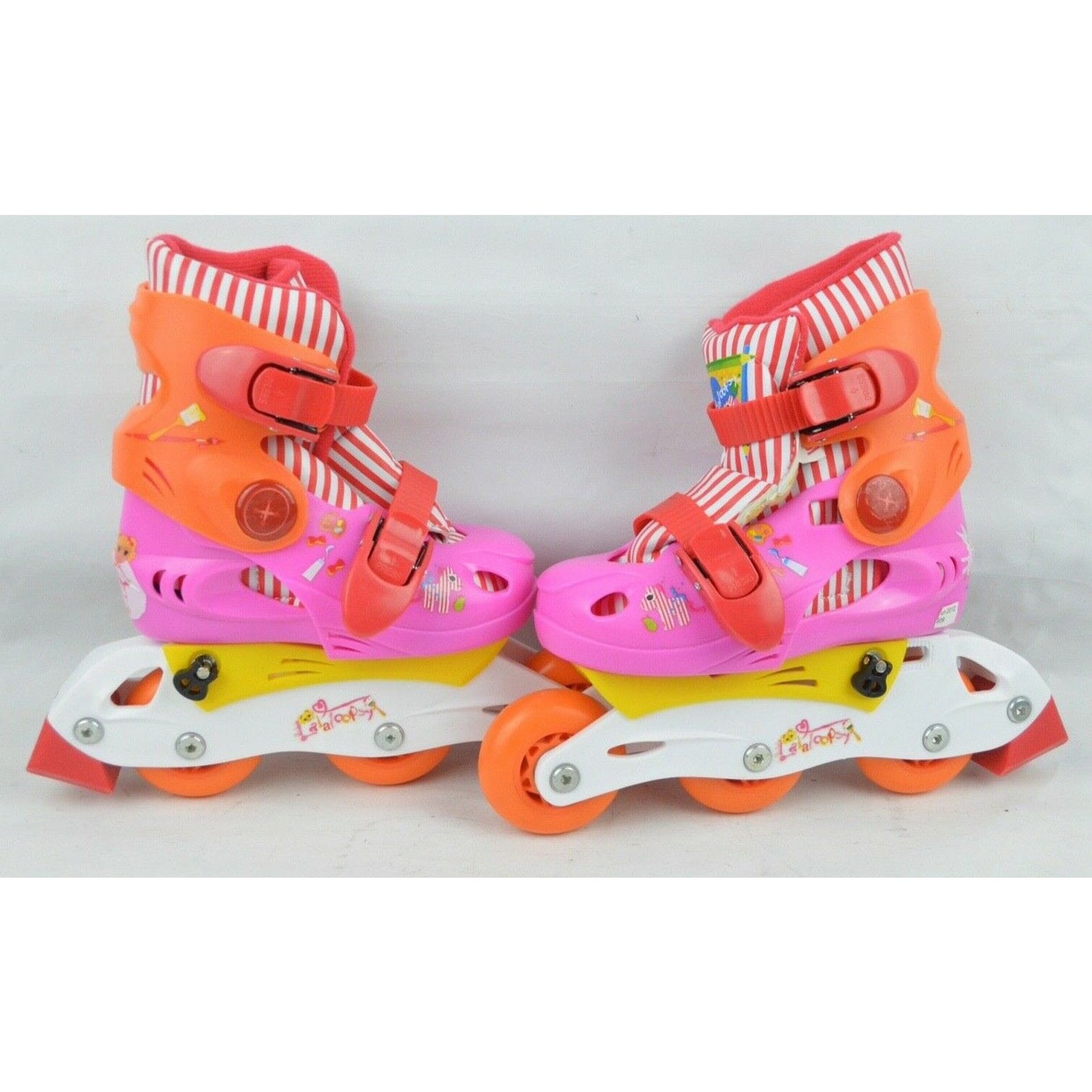 Lalaloopsy Inline Training Skates Adjustable Size 7-10 Girls Pink Orange Red