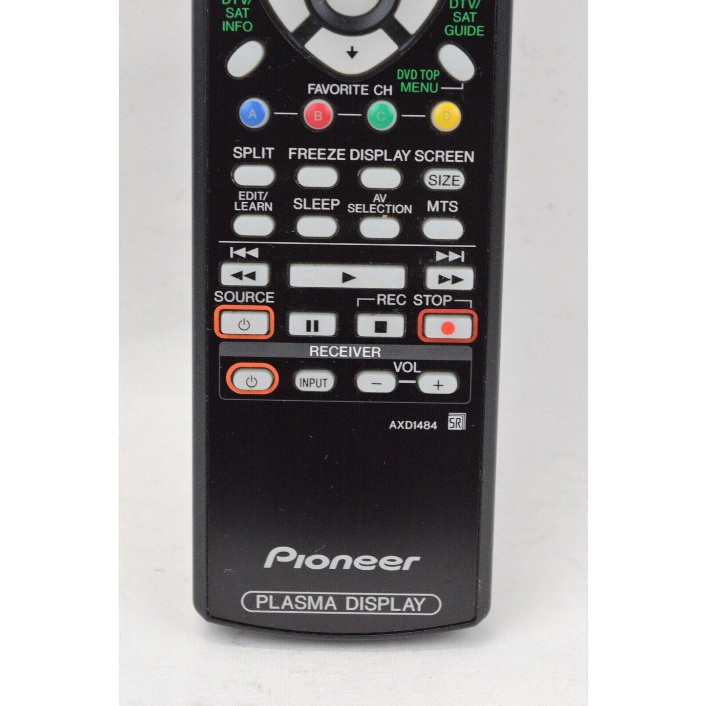 Genuine Replacement Remote Control Pioneer AXD1484 PRO1110HD PRO910HD PROR04U