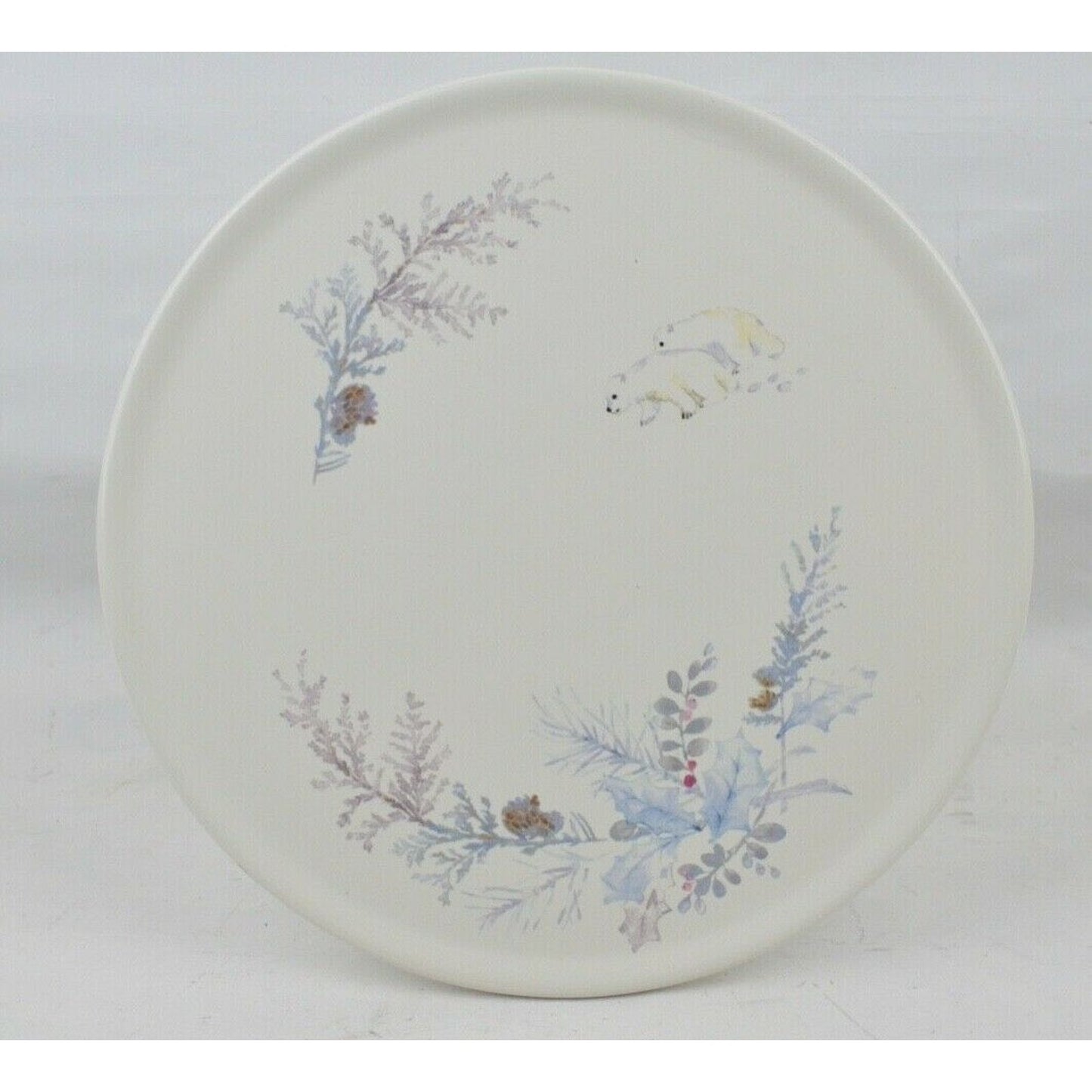 Pfaltzgraff Winter Frost Cake Pedestal Plate Stand Polar Bears Pine Cones