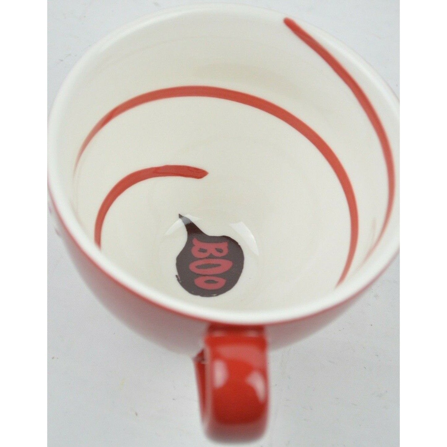 Ceramic Coffee Mug Cup Starbucks Red 2006 BOO Ghost Halloween