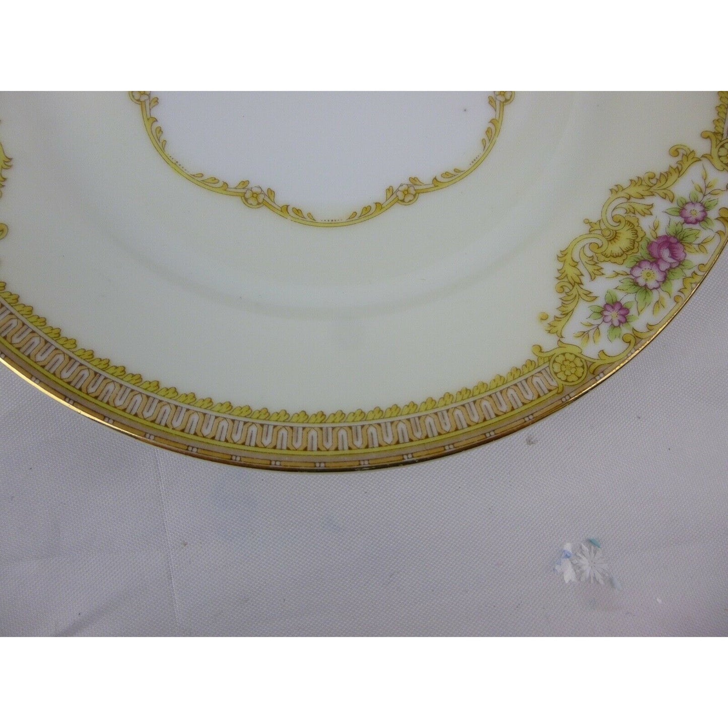 Set x12 Vintage Kongo China STS Ceramic Side Plate Hand Painted Gold Trim Floral