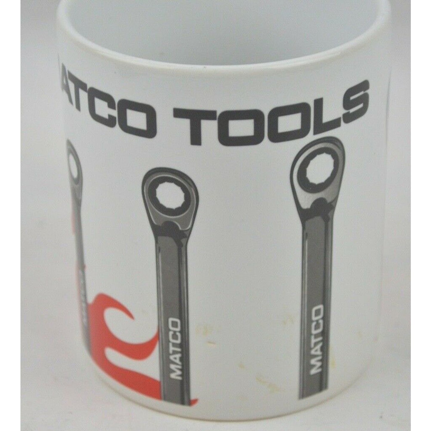 Matco Wrench Tools Ceramic Coffee Mug Cup White Red