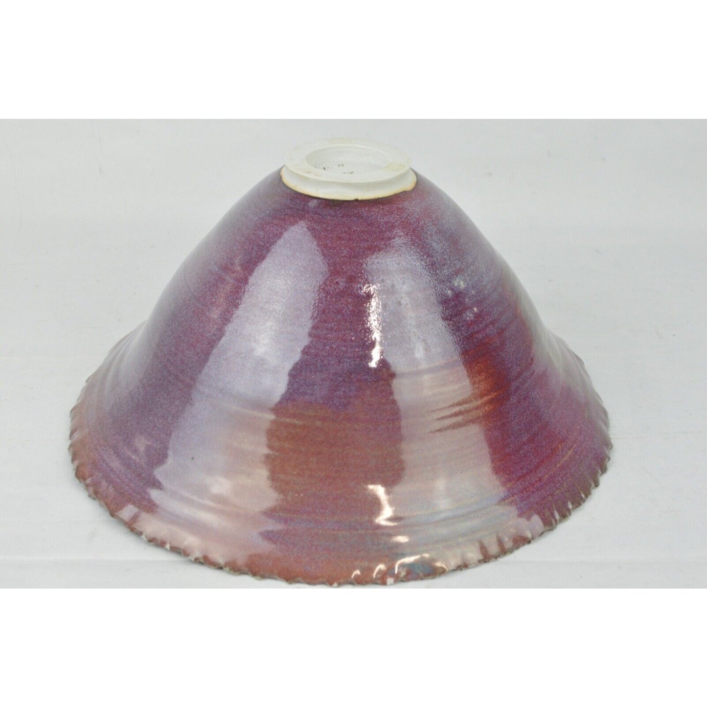 Art Pottery Plate Ruth Weiner Purple Scallop Edge Bowl